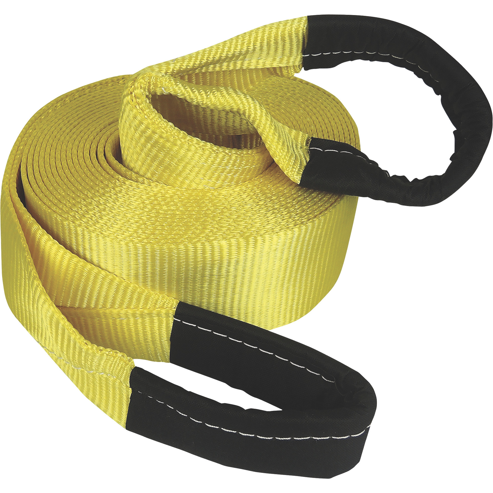 Smart Straps Heavy-Duty Recovery Tow Strap with Loop Ends, 30ft.L x 4in.W, 10,000-Lb. Working Load, 30,000-Lb. Breaking Strength, Yellow, Model# 833